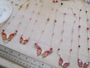 Butterfly Necklaces img 5719 adding beads pink lf#1, sf#1, lw#1, sw#1, sw#2 edited